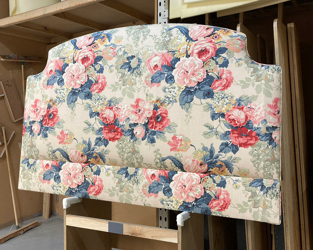 Kingsize Puffin Headboard Linwood Albertine Indigo/Pink