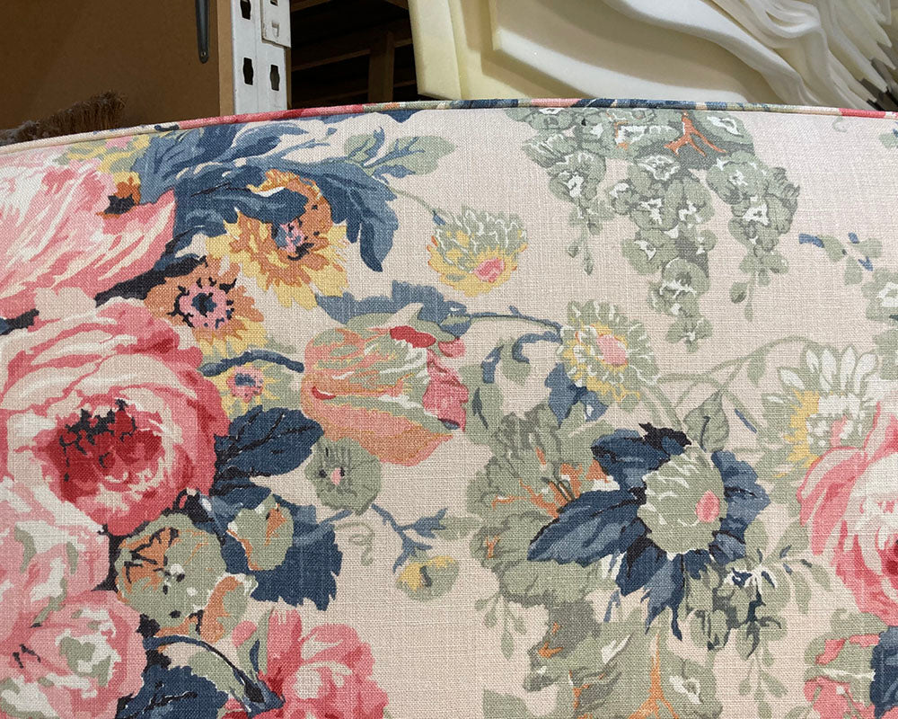 Kingsize Puffin Headboard Linwood Albertine Indigo Pink