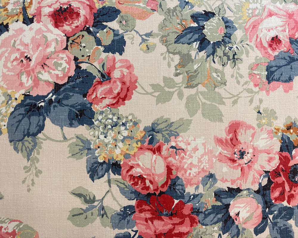 Kingsize Puffin Headboard Linwood Albertine Indigo Pink