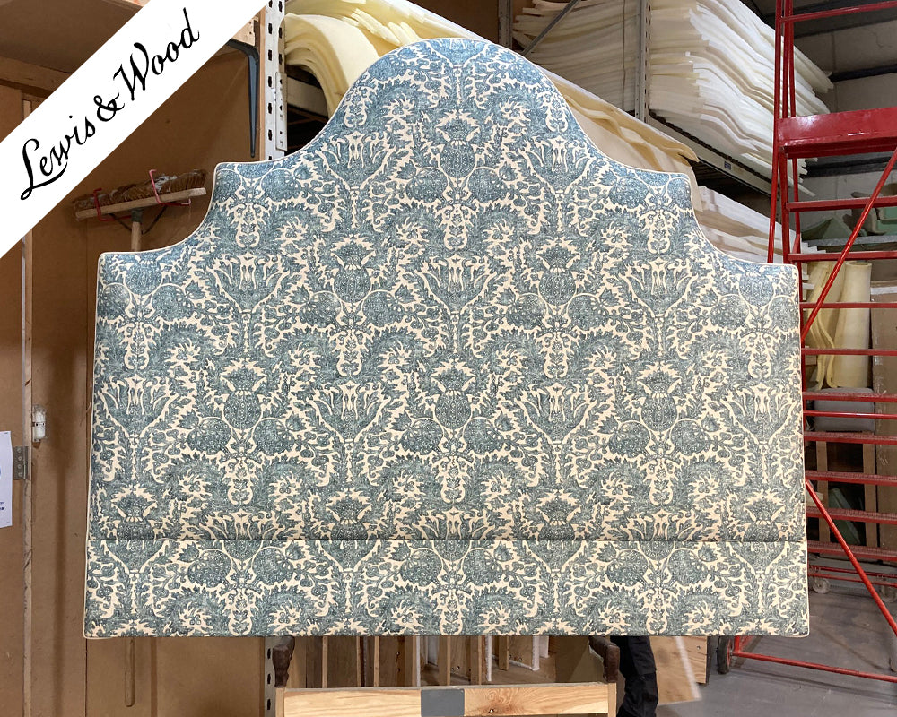 Kingsize Samson Headboard Lewis & Wood Small Scale Pomegranate Moonstone
