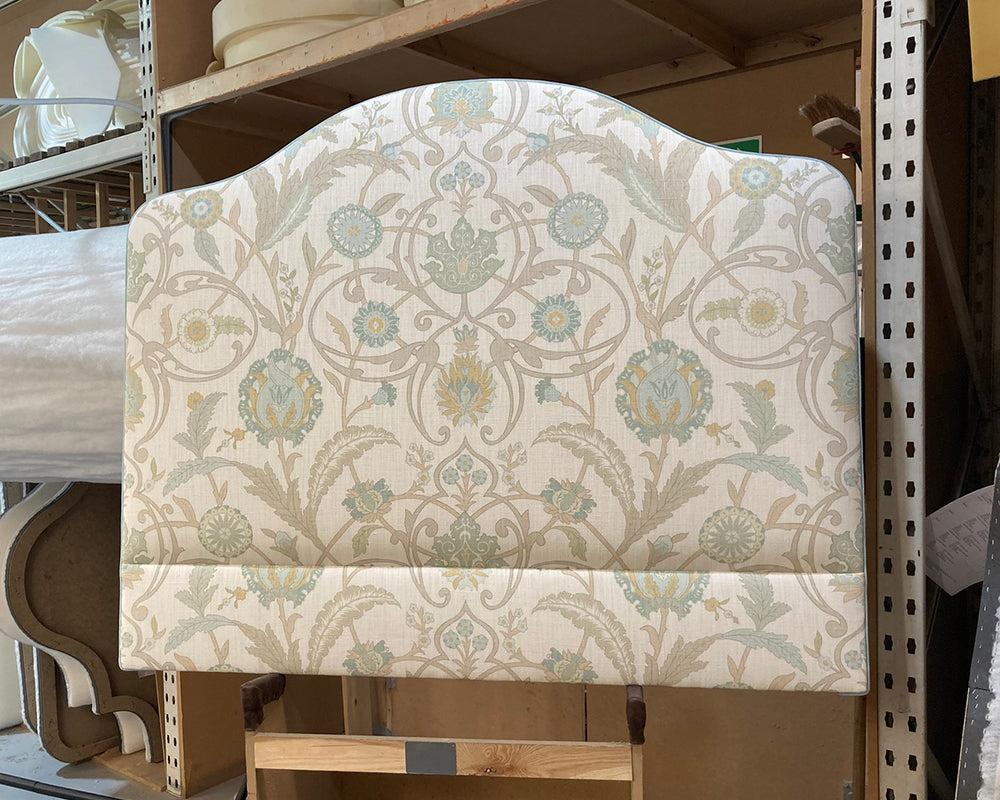 Double Barra Headboard Lewis & Wood Ipek Damask Ceramic