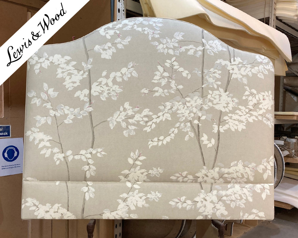 Double Barra Headboard Lewis & Wood Beech Taupe