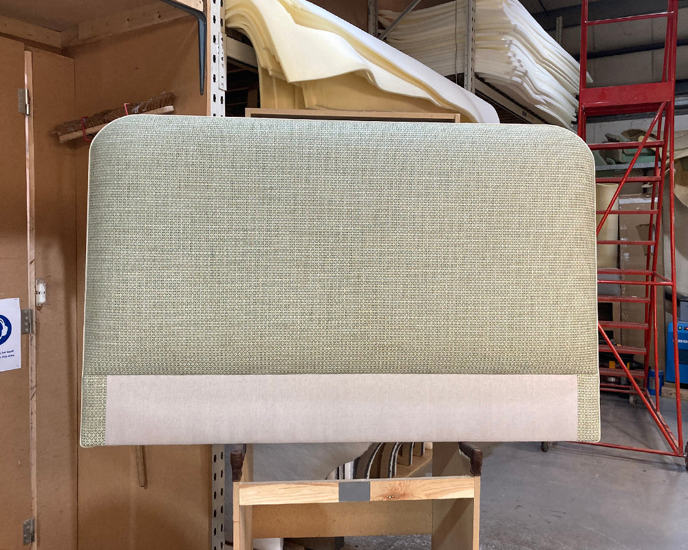 Kingsize Faray Headboard GP&J Baker Burford Weave Green/Aqua