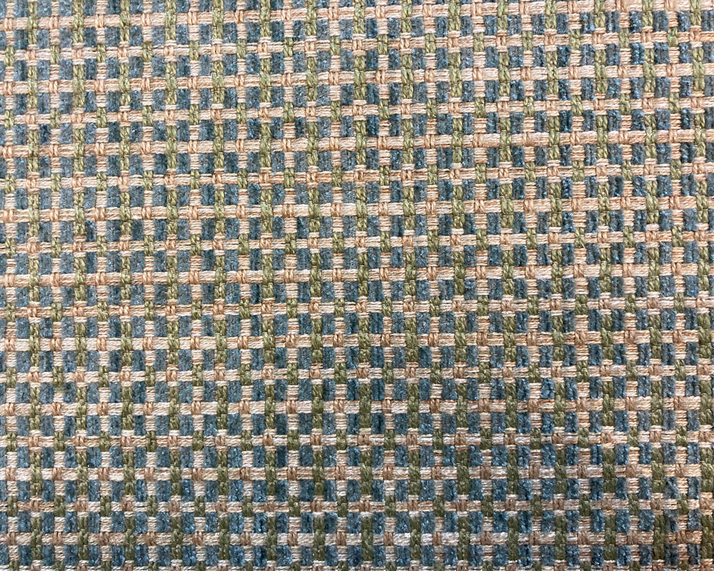 Kingsize Faray Headboard GP&J Baker Burford Weave Green/Aqua