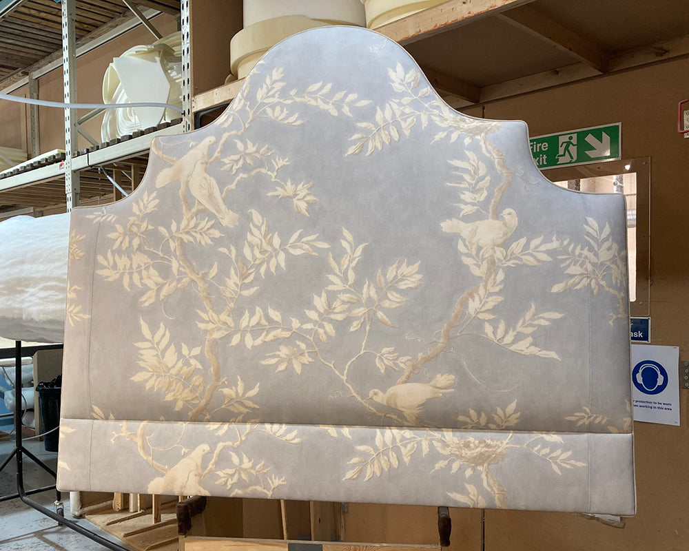 Kingsize Samson Headboard Lewis & Wood Doves Summer Blue