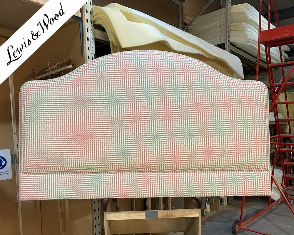 Super King Barra Headboard Lewis & Wood Diamond Dot Rose