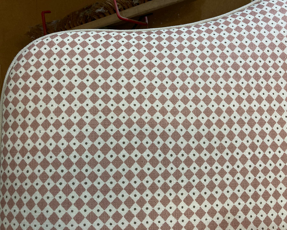 Super King Barra Headboard Lewis & Wood Diamond Dot Rose
