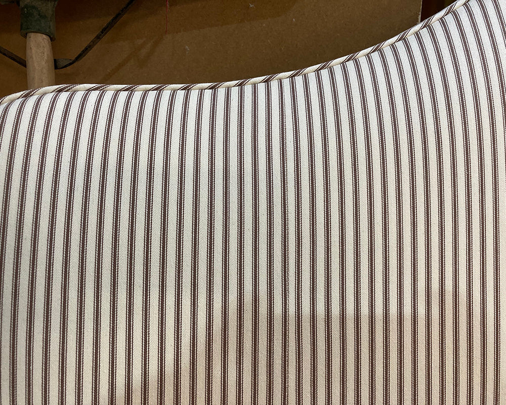 Super King Barra Headboard Ian Mankin Ticking Stripe 1 Brown