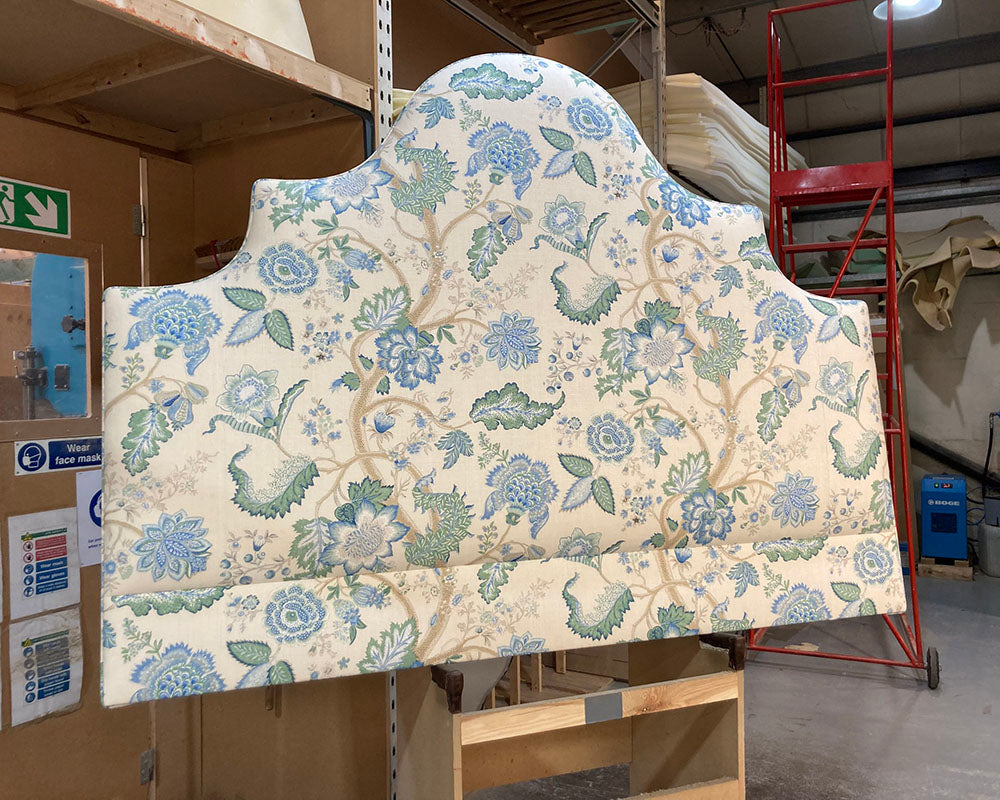 Kingsize Samson Headboard Linwood Kitty Blue/Green