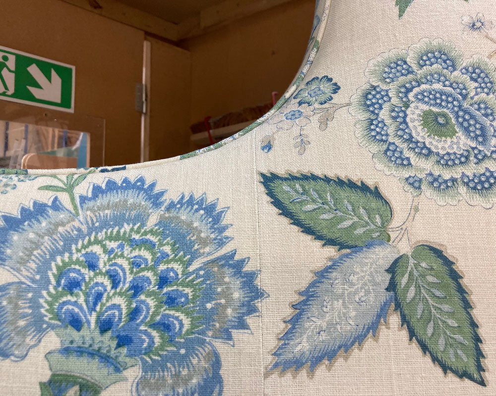 Kingsize Samson Headboard Linwood Kitty Blue/Green