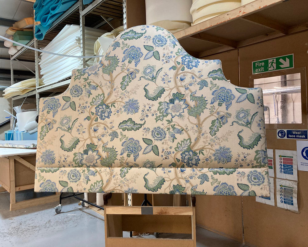 Super King Samson Headboard Linwood Kitty Blue/Green