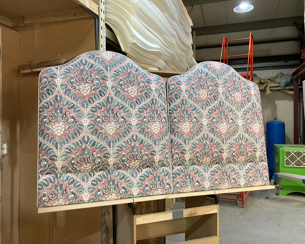 Two Single Barra Headboards Lewis & Wood Berry Brothers Raspberry