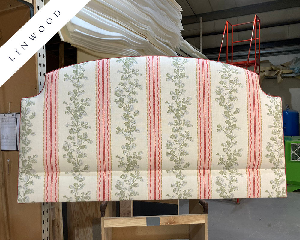 Super King Puffin Headboard Linwood Hester Pink/Green