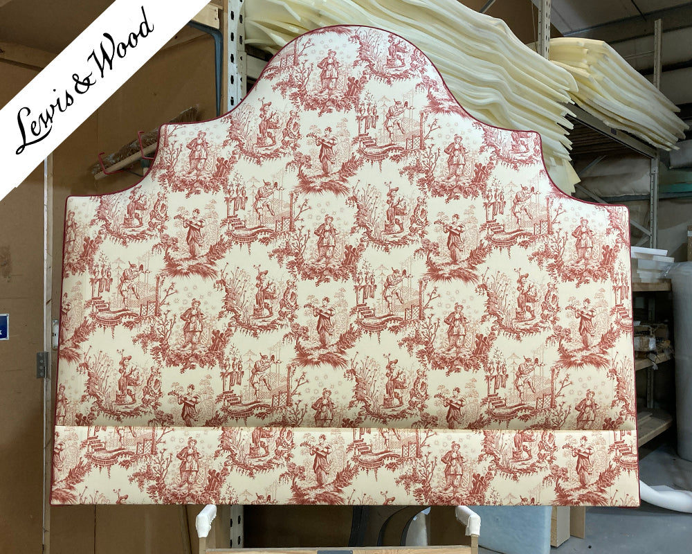 Kingsize Samson Headboard Lewis &amp; Wood Toile Rhone