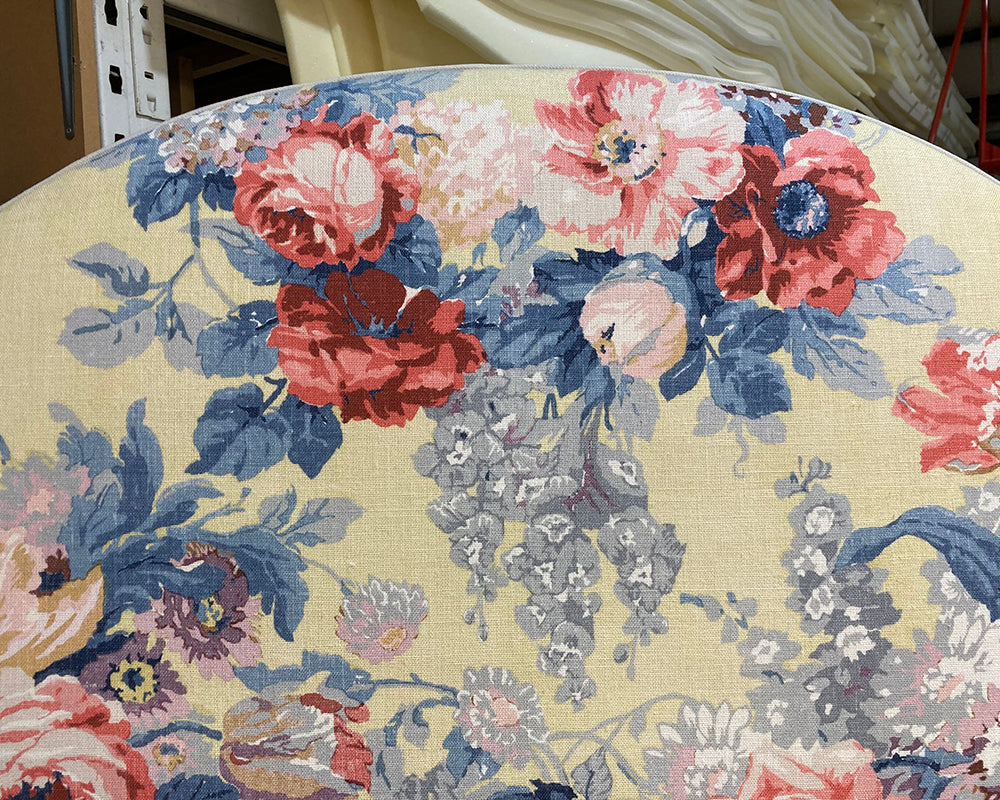 Double Barra Headboard Linwood Albertine Lemon Yellow