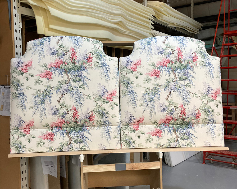 Twin Single Puffin Headboards Linwood Vita Pink/Blue