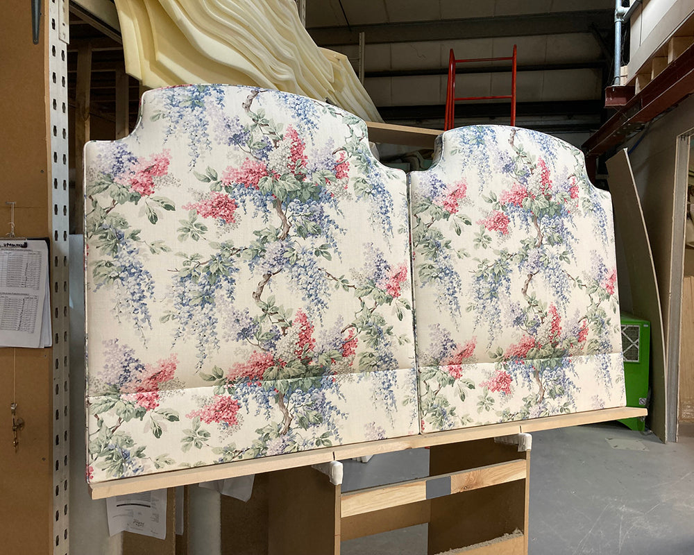 Twin Single Puffin Headboards Linwood Vita Pink/Blue