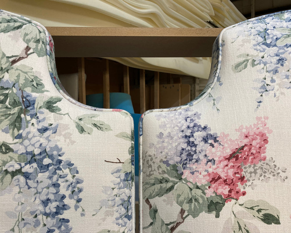 Twin Single Puffin Headboards Linwood Vita Pink/Blue