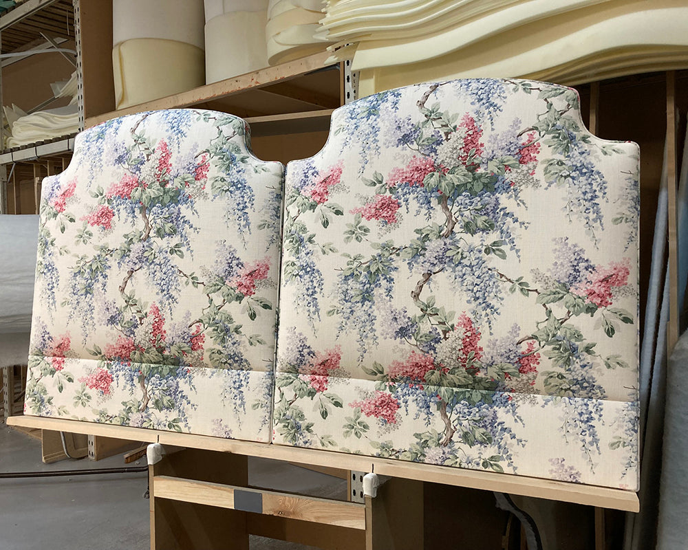 Twin Single Puffin Headboards Linwood Vita Pink/Blue