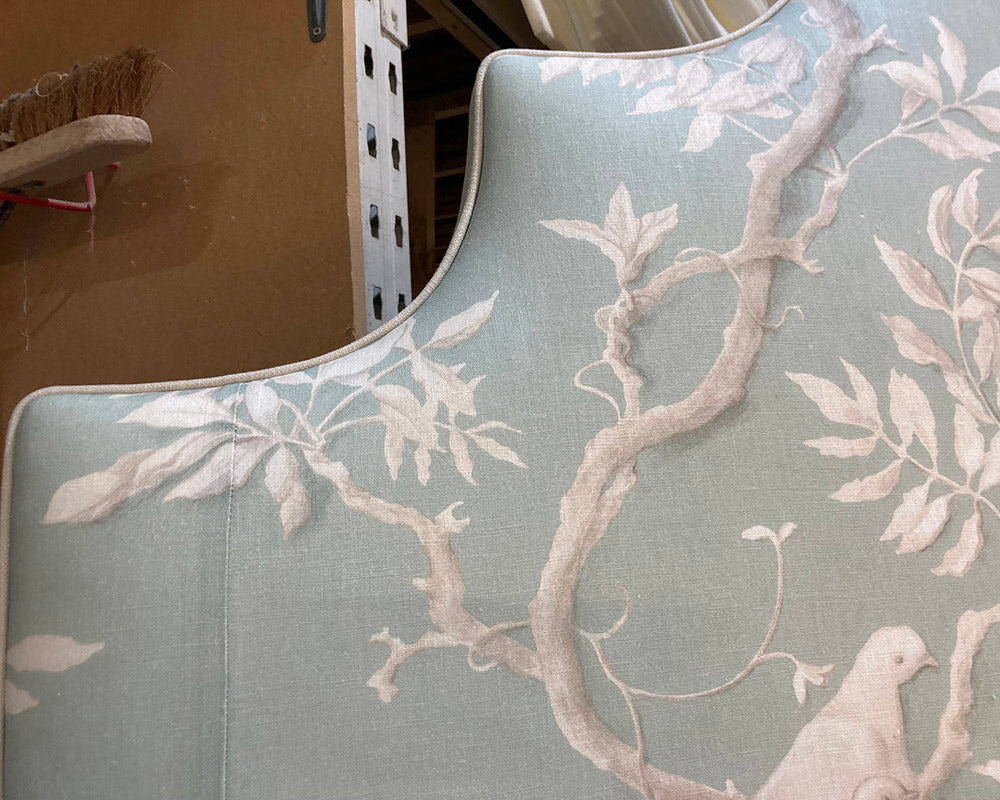 Kingsize Samson Headboard Lewis & Wood Doves Aquamarine