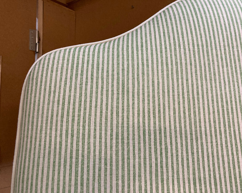 Twin Single Barra Headboards Fermoie Hertford Stripe Green