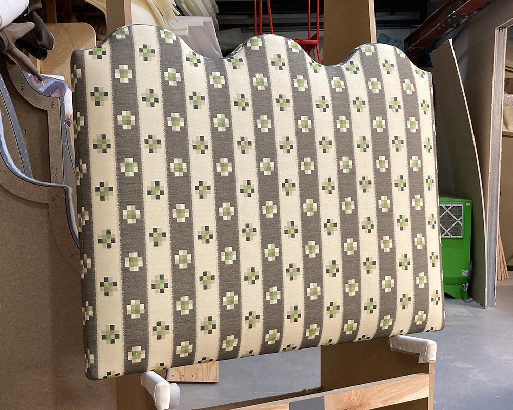 Single Samson Headboard Jessica Osborne Xantha Stripe Ebony