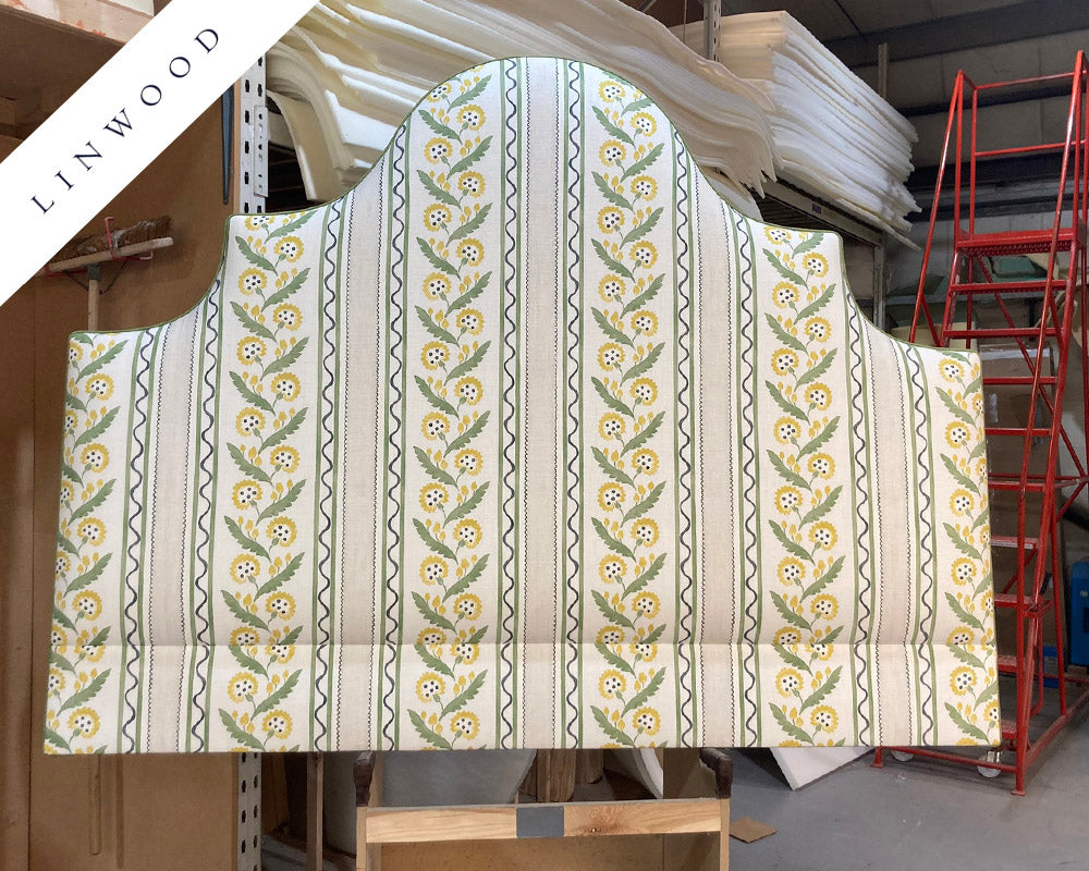 Super King Samson Headboard Linwood Polly Stripe Dandelion