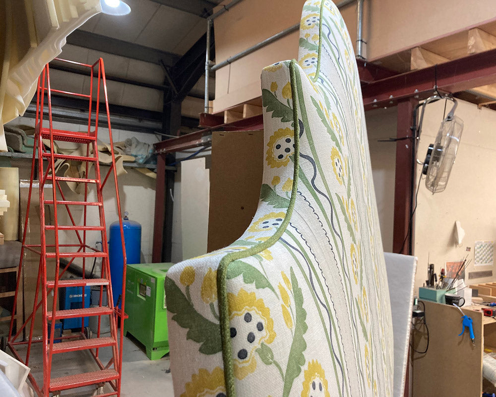 Super King Samson Headboard Linwood Polly Stripe Dandelion