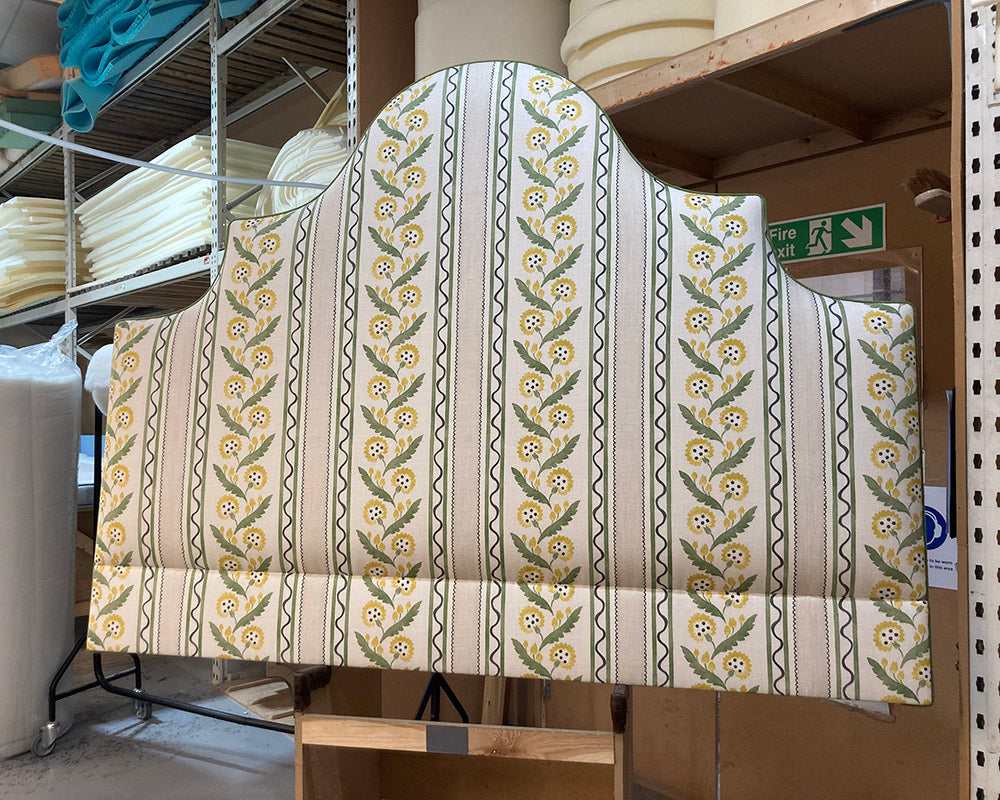 Super King Samson Headboard Linwood Polly Stripe Dandelion
