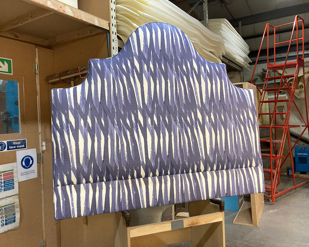 Kingsize Samson Headboard Christopher Farr Cloth Breakwater indigo
