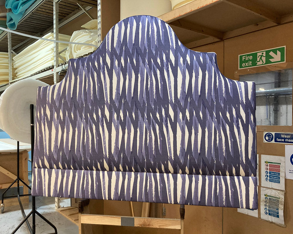 Kingsize Samson Headboard Christopher Farr Cloth Breakwater indigo
