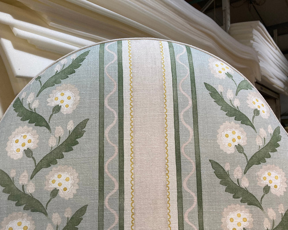 Kingsize Samson Headboard Linwood Polly Stripe Moss
