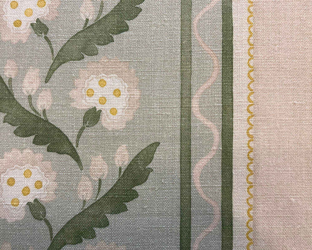 Kingsize Samson Headboard Linwood Polly Stripe Moss