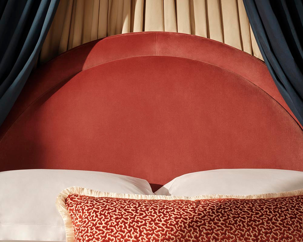 Kingsize Shuna Headboard Manuel Canovas Rivoli Brique